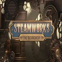 Steamworks The Workshop slot logo by Peter & Sons at SkyHills Casino
