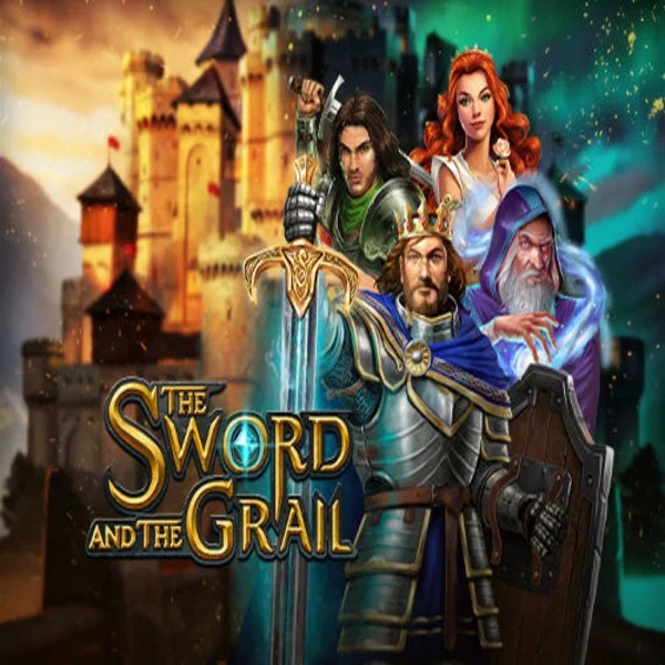 The Sword and the Grail logo by Play'n GO at SkyHills Casino